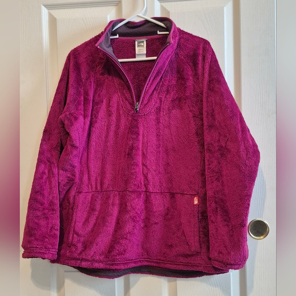 North Face Women's Quarter Zip Fleece Jacket - Maroon